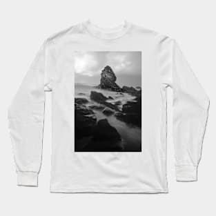 St. Gwenfaen's Pillar in Black & White Long Sleeve T-Shirt